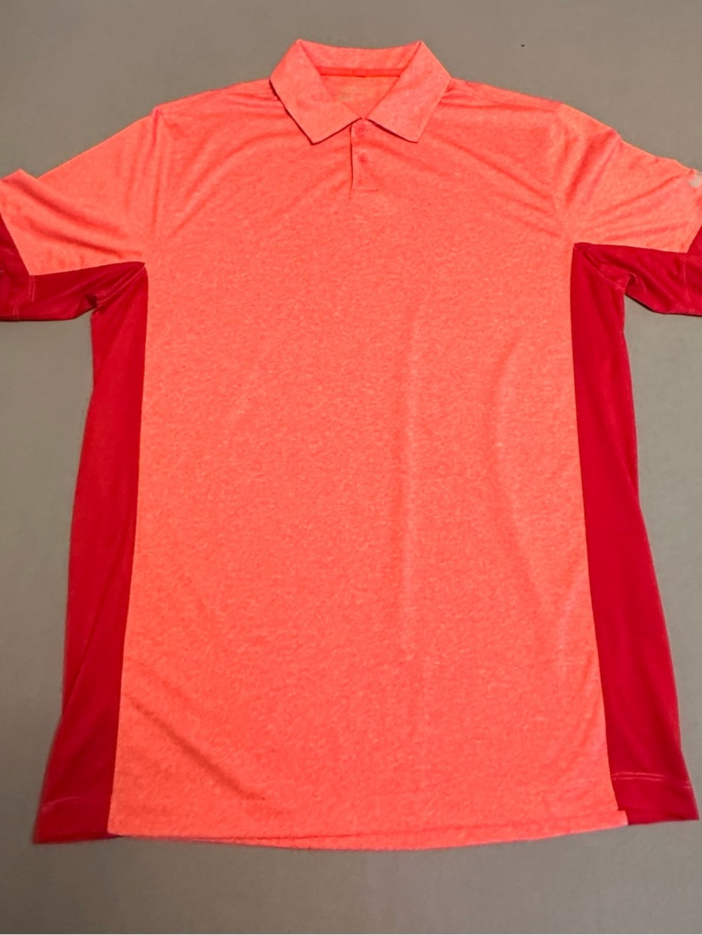 Nike Coral Polo with Red Side Panels